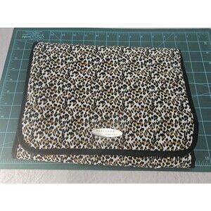 Silpada Tri-Fold Jewelry Organizer Storage Travel Case Large Leopard Print